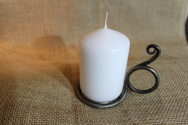 Hand Forged Spiral Base Candle Holder - Image 2