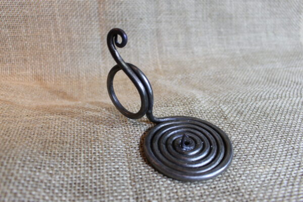 Hand Forged Spiral Base Candle Holder - Image 4
