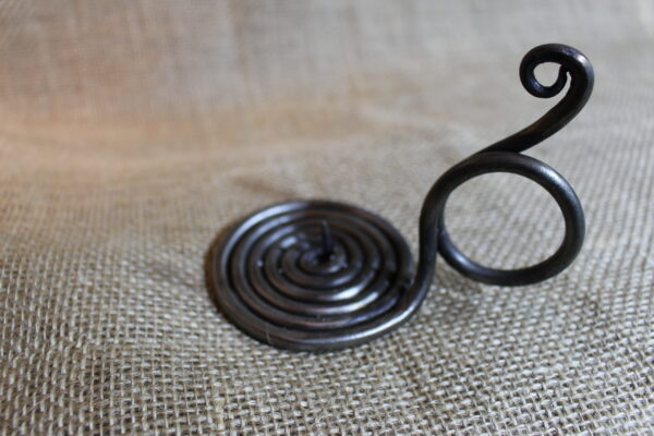 Hand Forged Spiral Base Candle Holder - Image 5