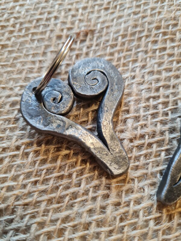 Spiral Heart Key Chain